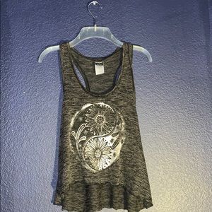 Ying Yang Sign OffBlack Tank